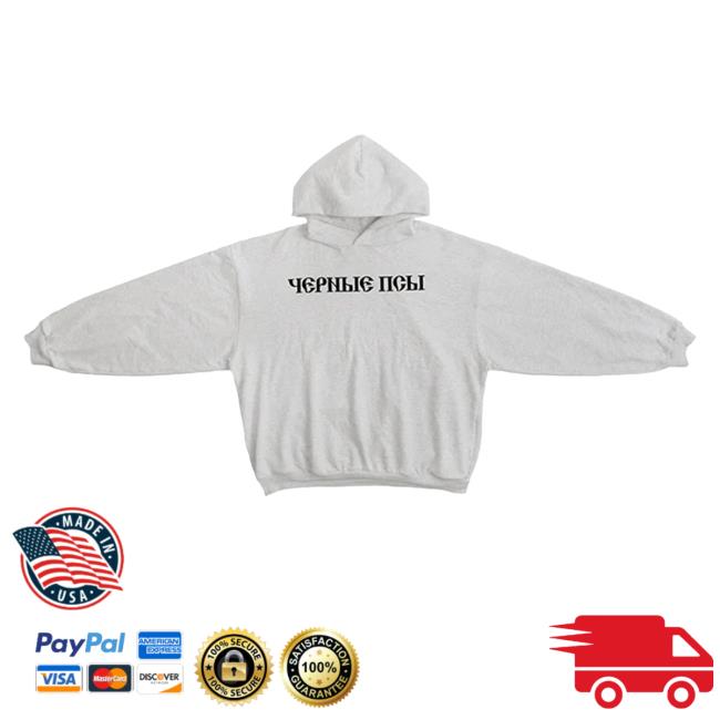 Yzy Gosha Black Dogs Sweatshirt Hooded Heather Grey
