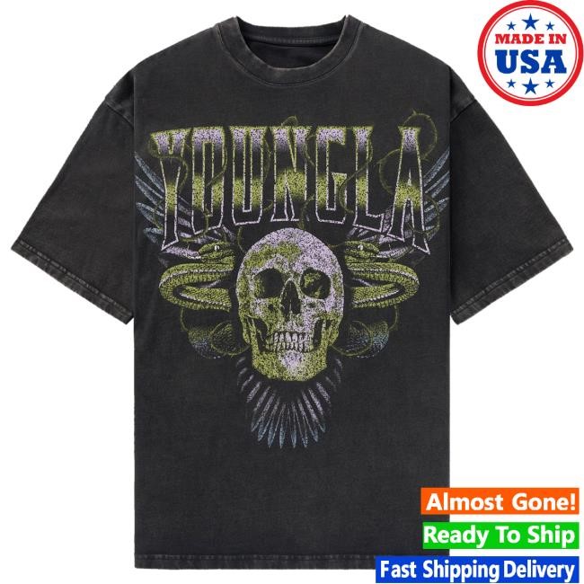 Youngla Apparel Merch 4058 - Inferno Skeletal Serpents Shirt Youngla