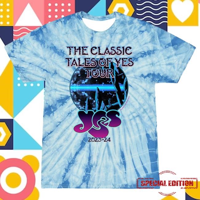 Yes Official Store Tales Of Yes 2023 Tie Dye Tour T-Shirts